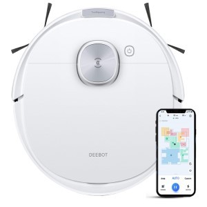 ECOVACS Deebot N10 2-In-1 Robot Vacuum Cleaner,Latest 2023 Launch,4300 Pa Powerful Suction,5200 Mah Battery,Covers 4000+ Sq. Ft. In One Charge,Advanced Dtof Technology True Mapping 2.0,White,Robotic