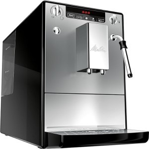 Melitta SOLO & Milk E953-102, Bean to Cup Automatic Coffee Machine, with Milk Steamer and Inbuilt Grinder, Silver