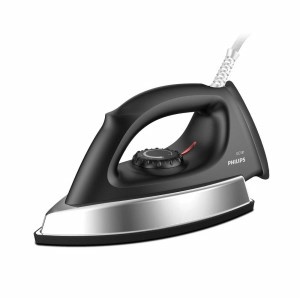 Philips Heavyweight Dry Iron GC181/8- – 1000 watts Power, Black Non-Stick Soleplate, Ergonomic Grip