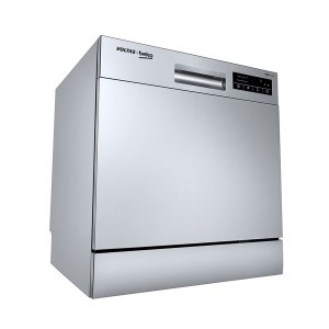 Voltas beko 8 Place Settings Table Top Dishwasher (2020/2021, DT8S, Silver, Inbuilt Heater)