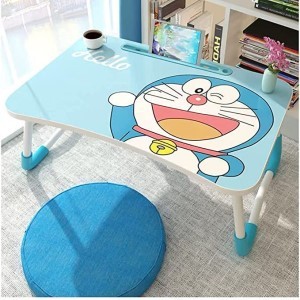 Foldable Wooden Mini Laptop Table for Bed, Study Table with Drawer, Tablet/Mobile Holder for Kids & Adults-> (Hello-A)