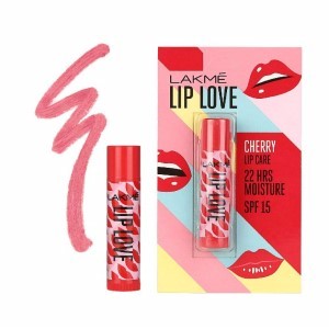 Lakme Lip Love SPF 15 Lip balm for Soft, Smooth, and Moisturised Lips, 4.5gm - Cherry